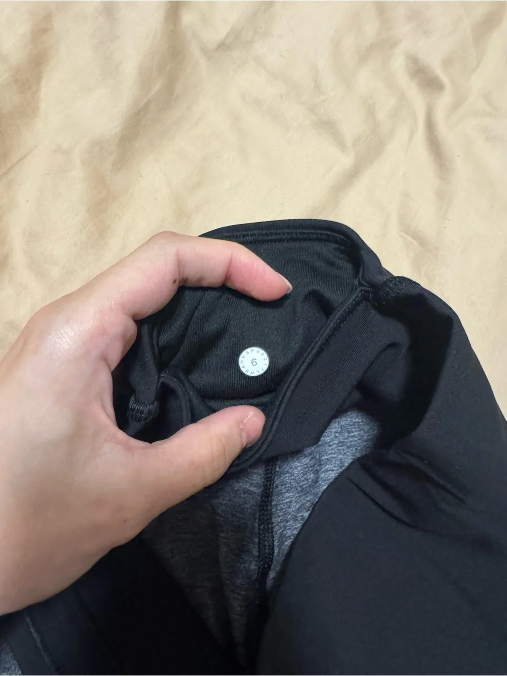 lululemon athletica Gray & Black High-Rise Cropped Leggings